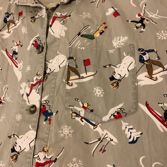 Vintage Winter Skier Print Eddie Bauer - Picture 2 of 3